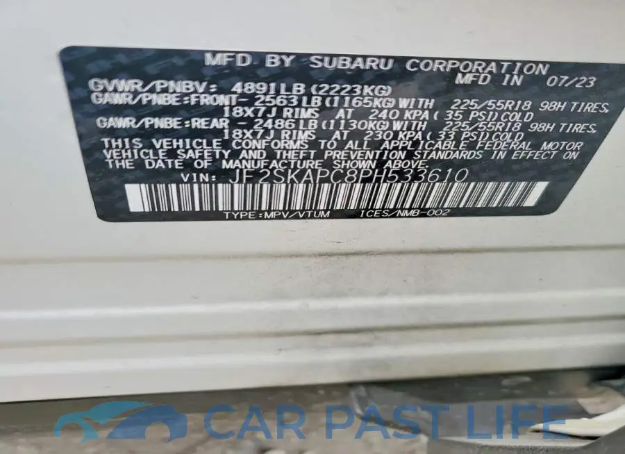 JF2SKAPC8PH533610# 13