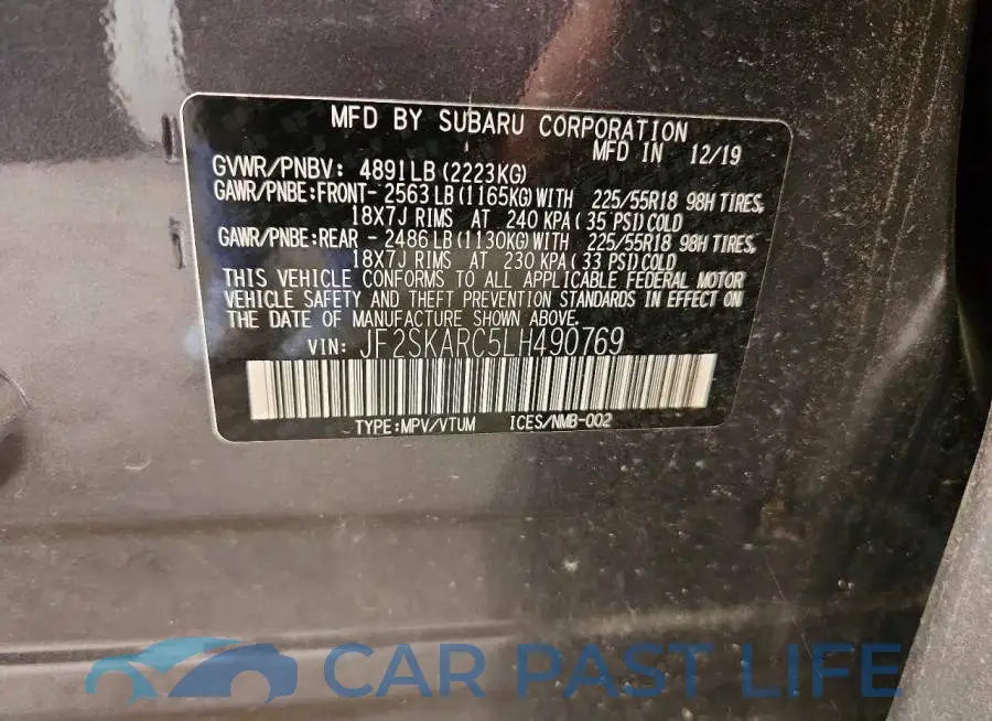 JF2SKARC5LH490769# 13