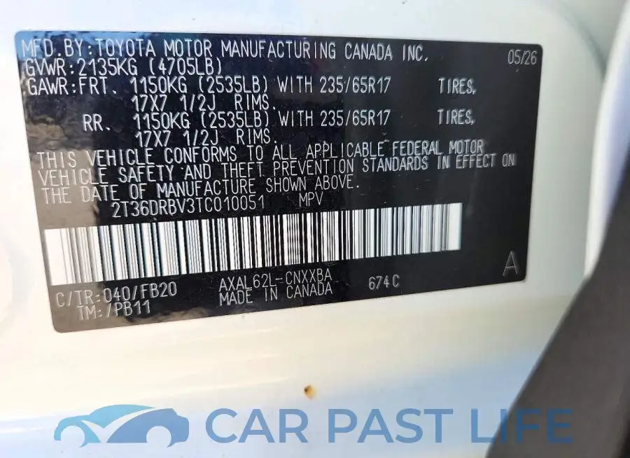 2T36DRBV3TC010051# 14