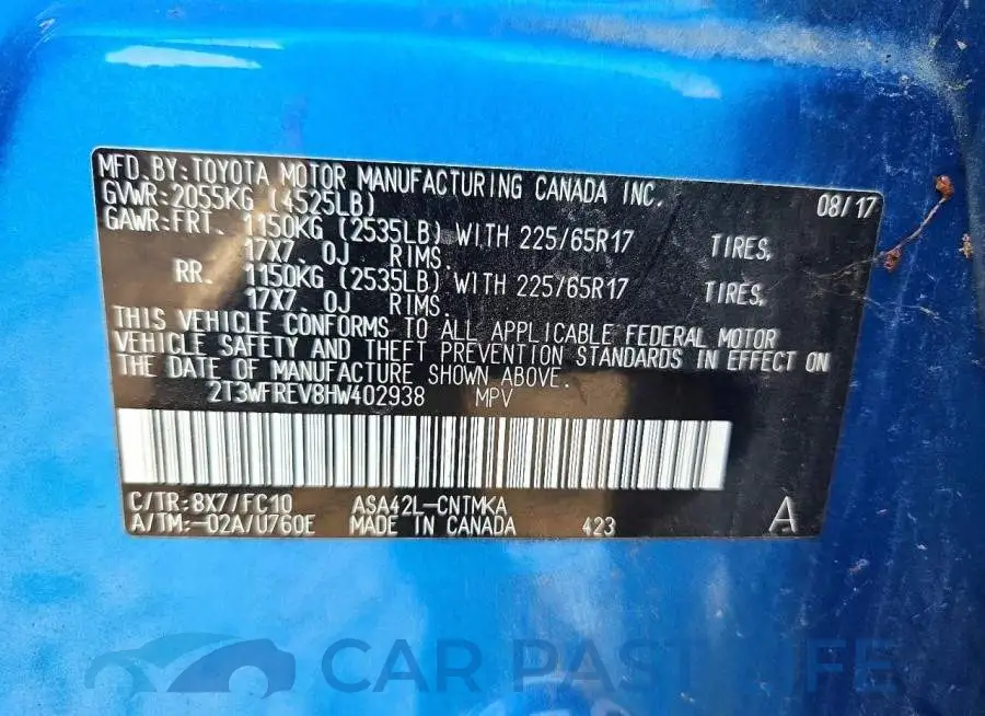 2T3WFREV8HW402938# 12