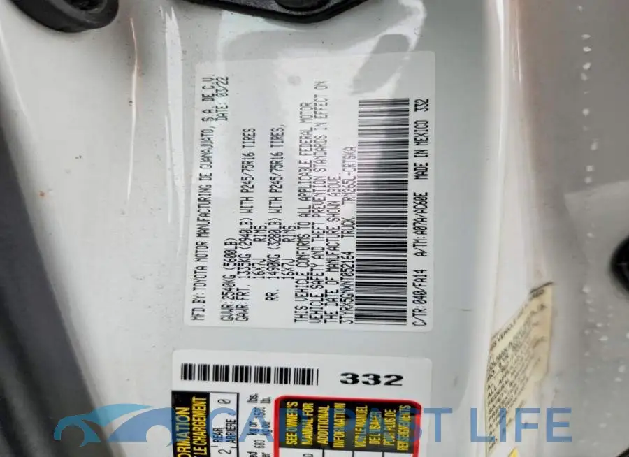 3TYRX5GNXNT052164# 12