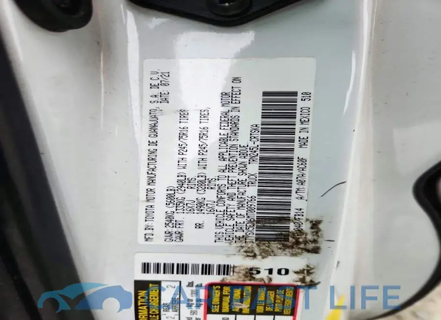 3TYSX5EN6MT009766# 12