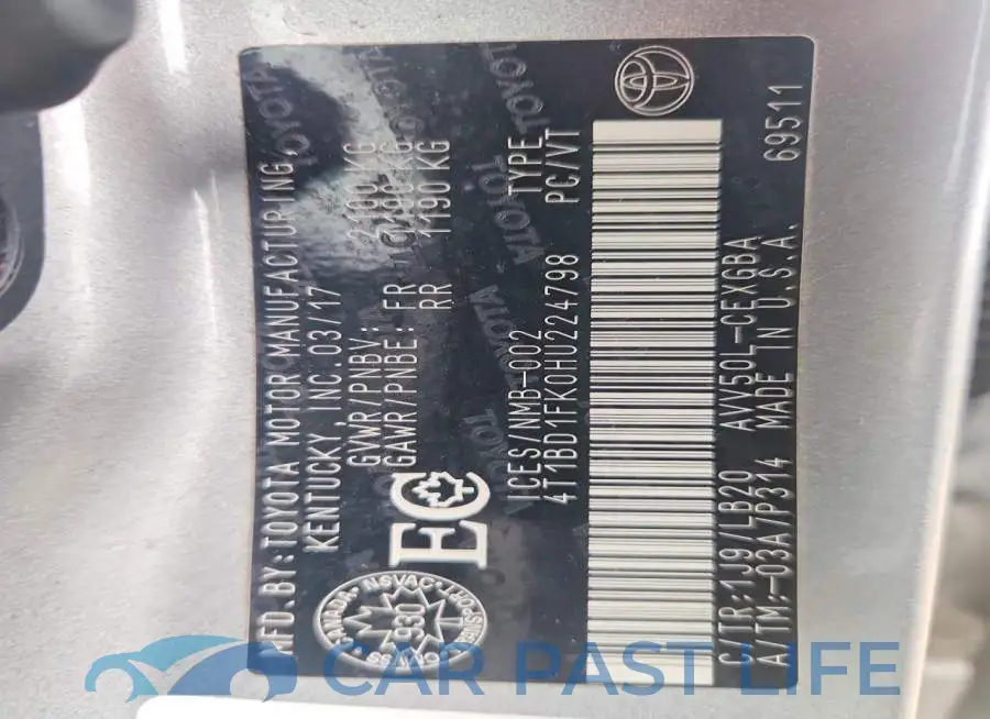 4T1BD1FK0HU224798# 12