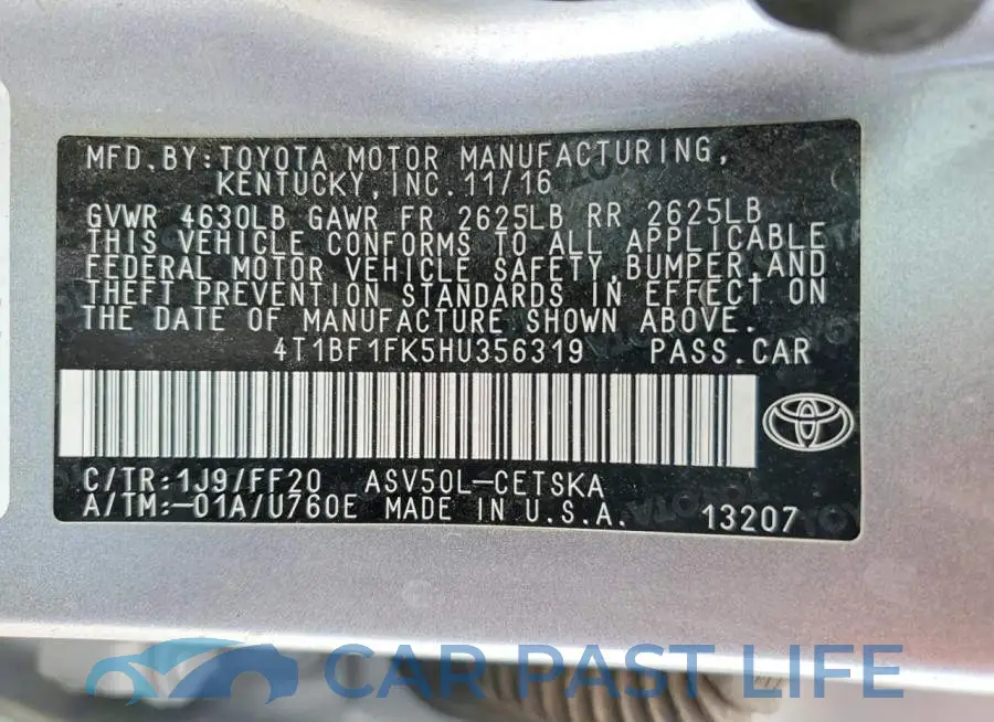 4T1BF1FK5HU356319# 12