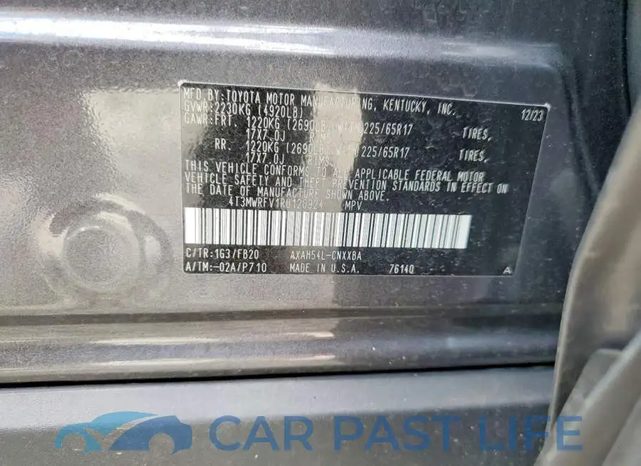 4T3MWRFV1RU120924# 13