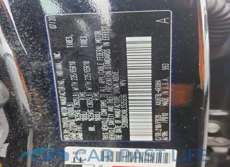 5TDBBRCH8LS505696# 12