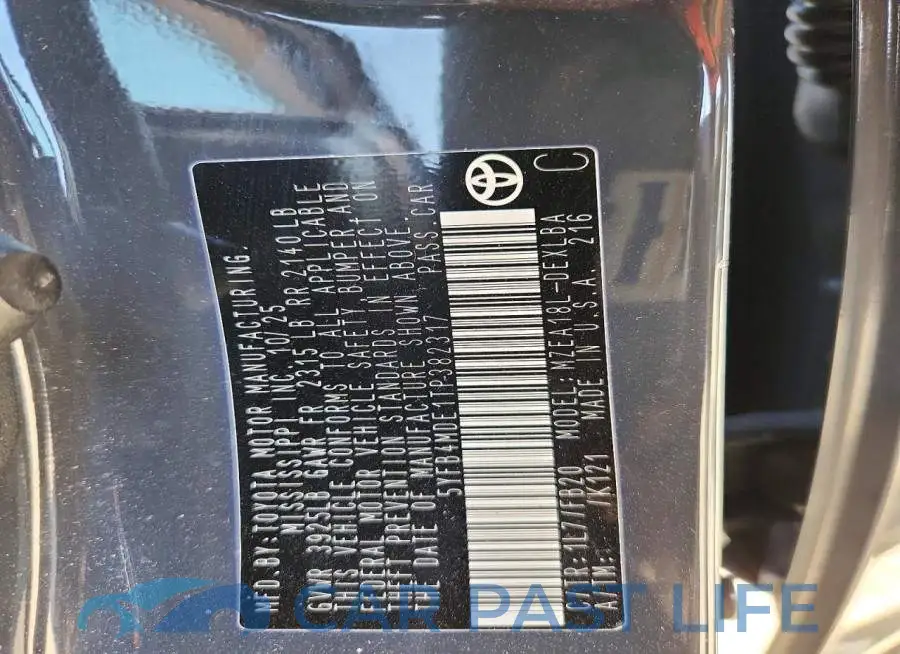 5YFB4MDE1TP382317# 12