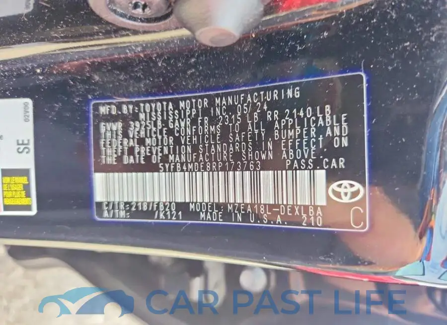 5YFB4MDE8RP173763# 13