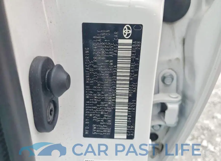 5YFB4MDE9TP381934# 12