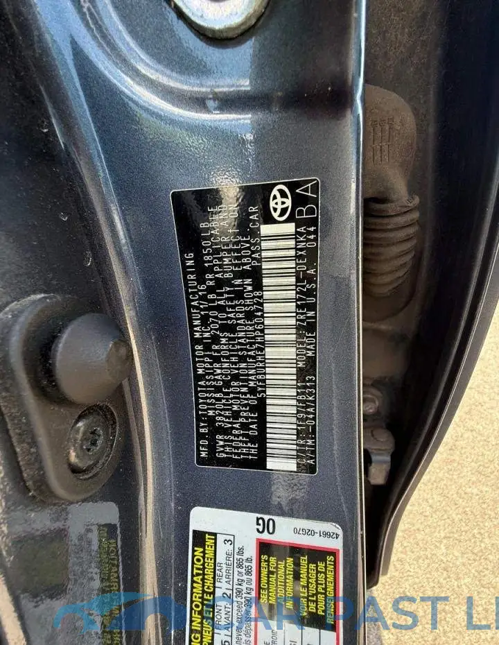 5YFBURHE7HP604728# 10