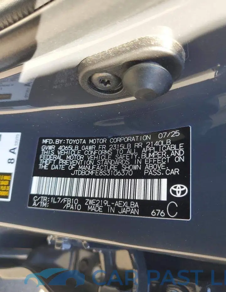 JTDBCMFE8S3106370# 12