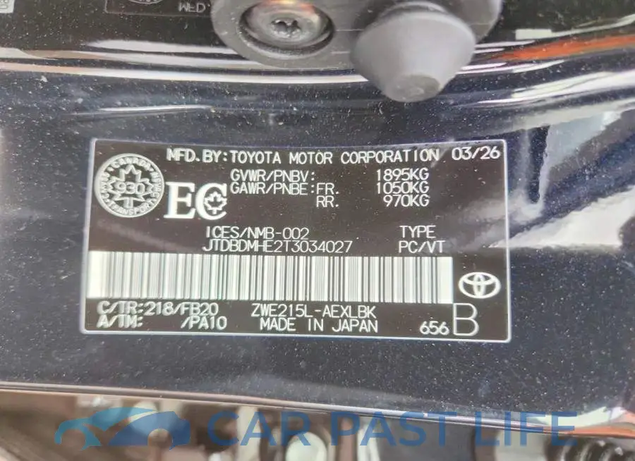 JTDBDMHE2T3034027# 12
