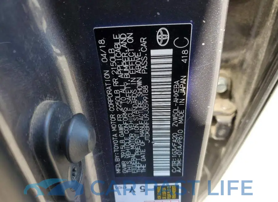 JTDKBRFU9J3599188# 12