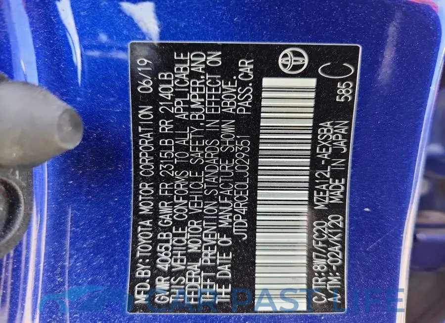JTDP4RCE0LJ029351# 12
