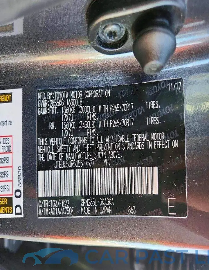 JTEBU5JR5J5517527# 13