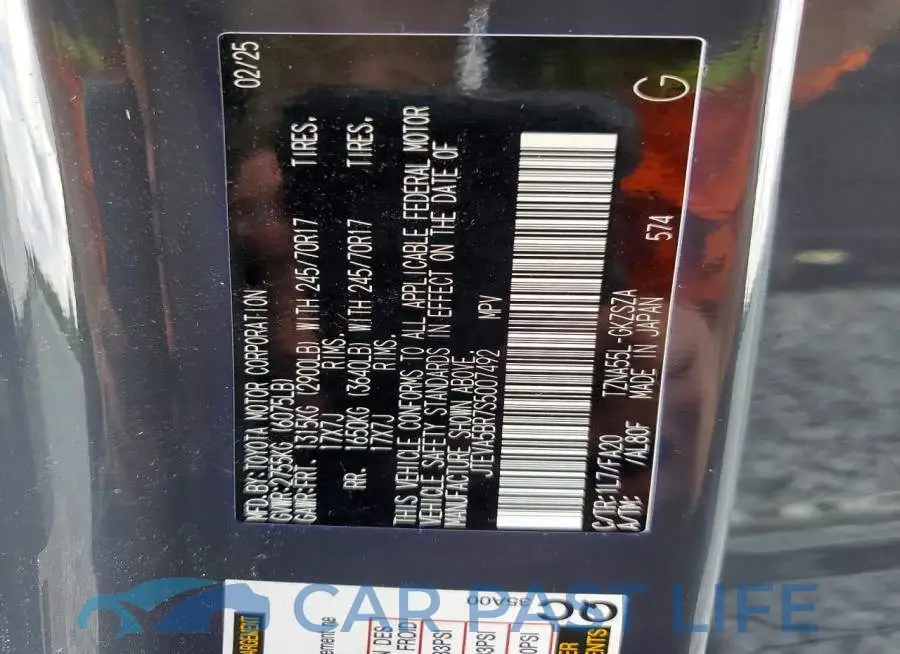 JTEVA5BR7S5007492# 13