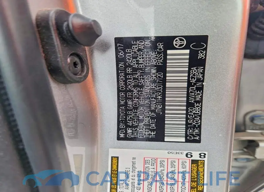 JTNB11HK9J3017120# 12
