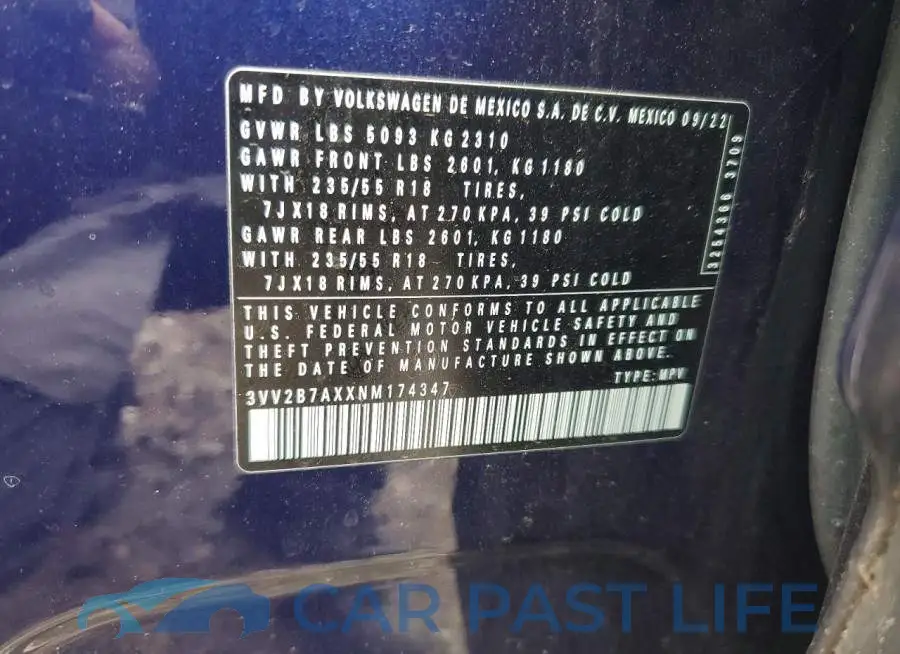 3VV2B7AXXNM174347# 13