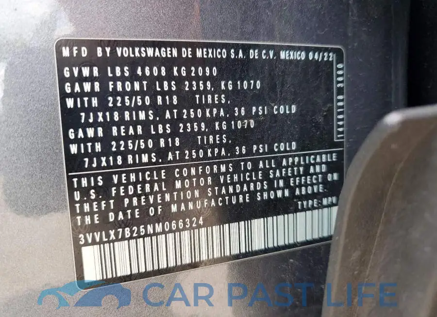 3VVLX7B25NM066324# 13