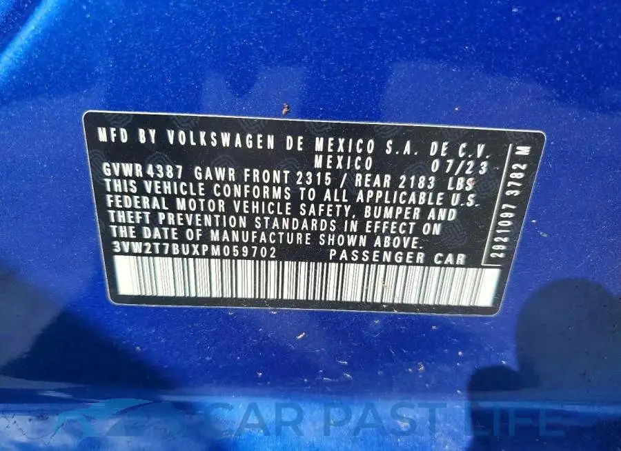 3VW2T7BUXPM059702# 12