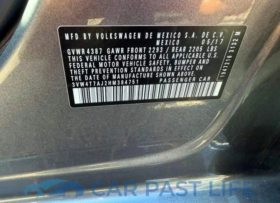 3VW4T7AJ2HM384751# 10