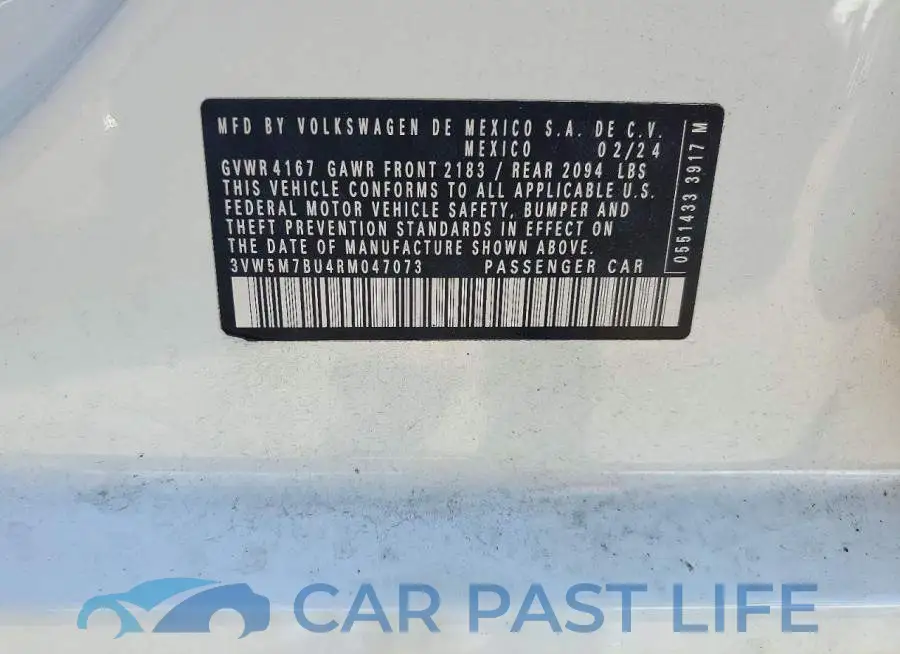 3VW5M7BU4RM047073# 12