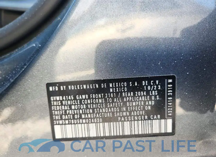 3VW5M7BU5RM024630# 12