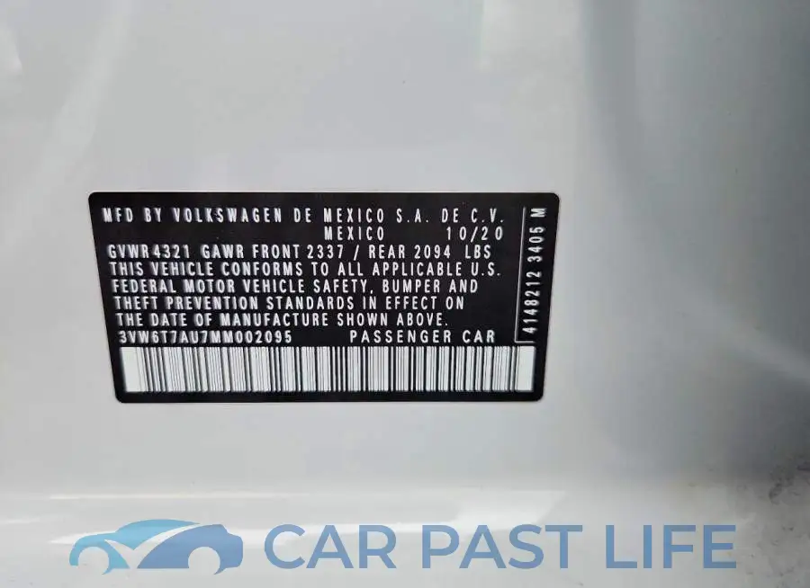 3VW6T7AU7MM002095# 13