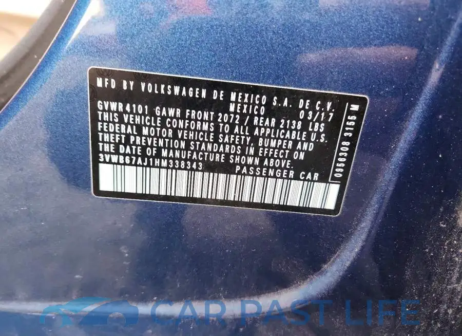 3VWB67AJ1HM338343# 12
