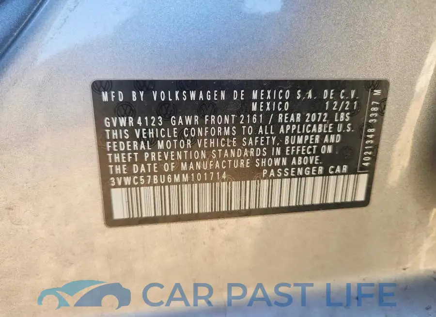 3VWC57BU6MM101714# 12