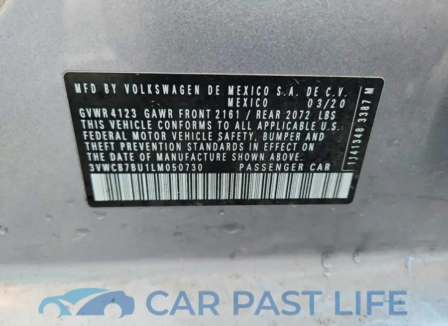 3VWCB7BU1LM050730# 12