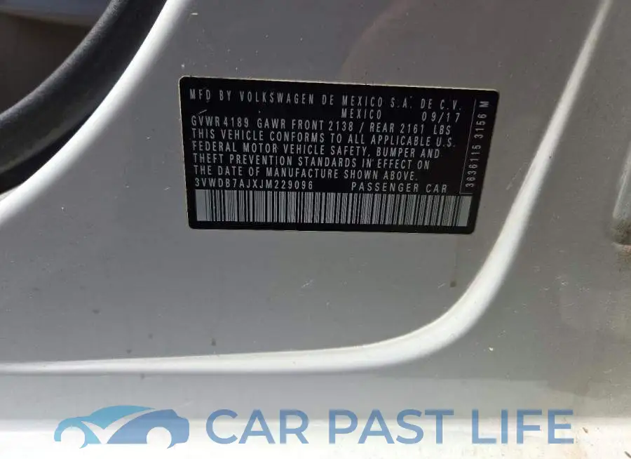 3VWDB7AJXJM229096# 12
