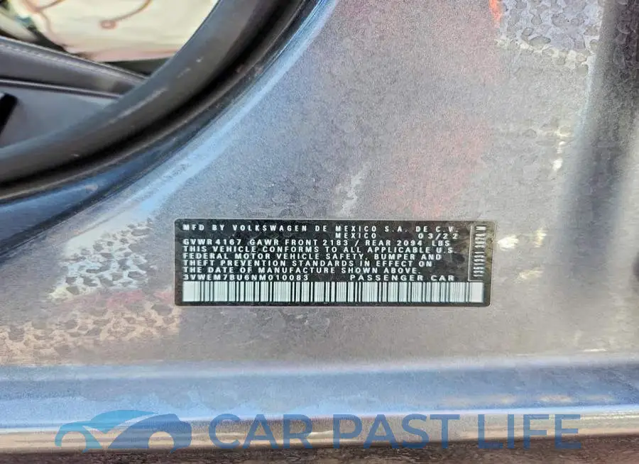 3VWEM7BU6NM010083# 12