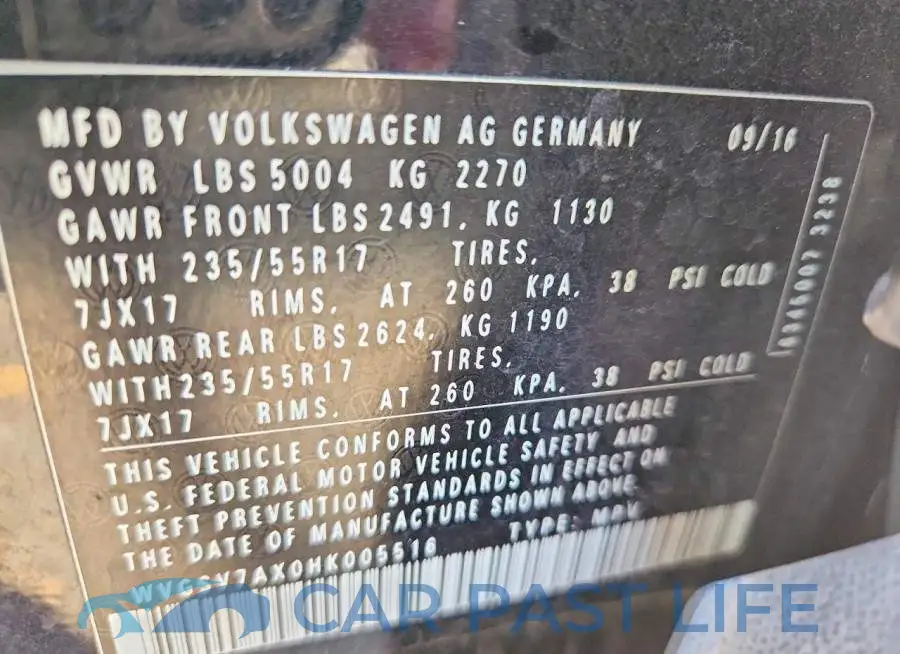 WVGSV7AX0HK005516# 13