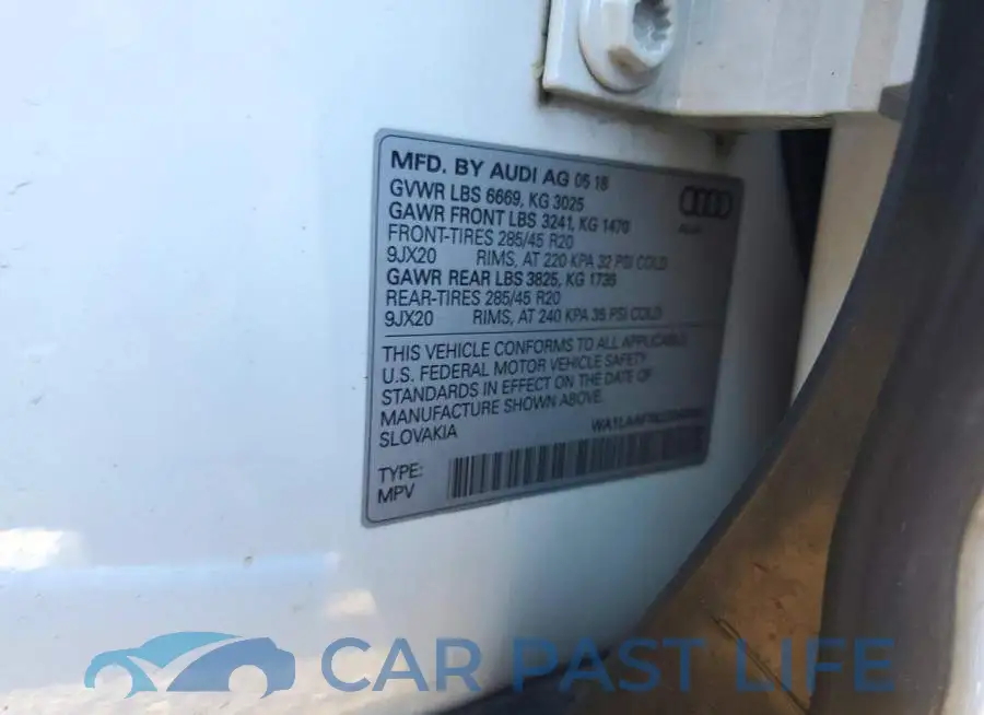 WA1LAAF78JD045051# 13