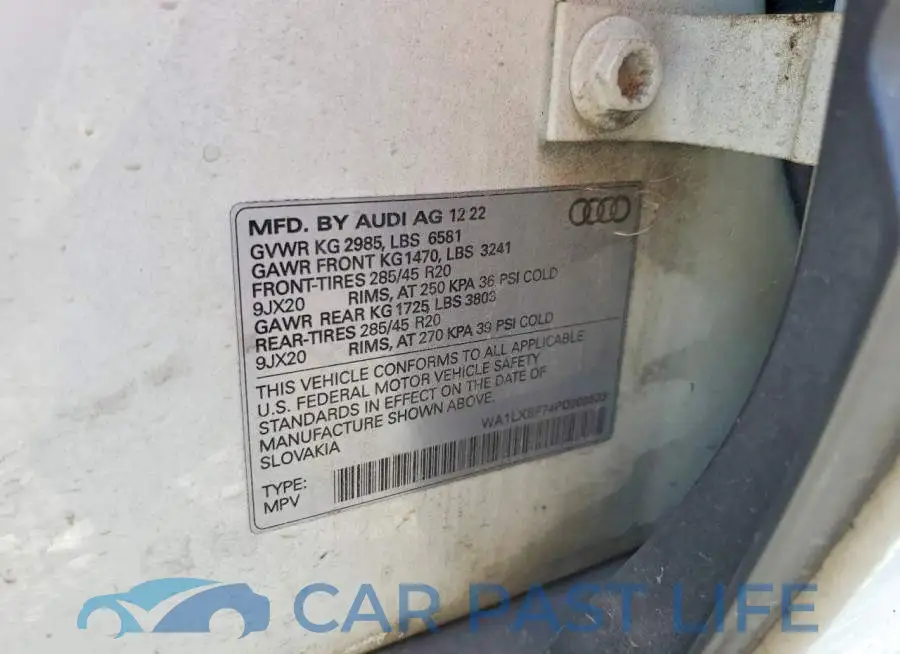 WA1LXBF74PD009533# 14