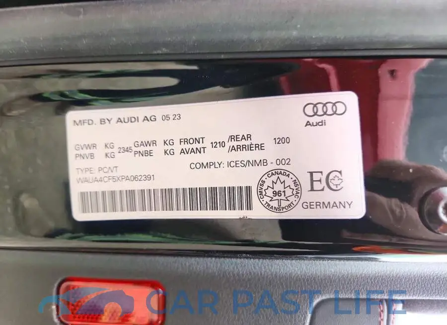 WAUA4CF5XPA062391# 12