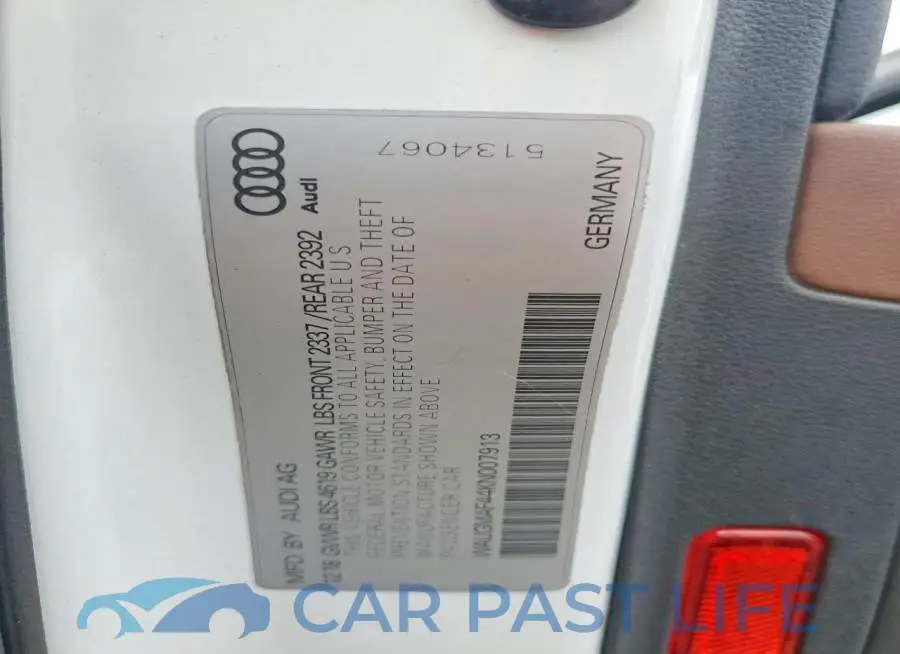 WAUGMAF44KN007913# 13