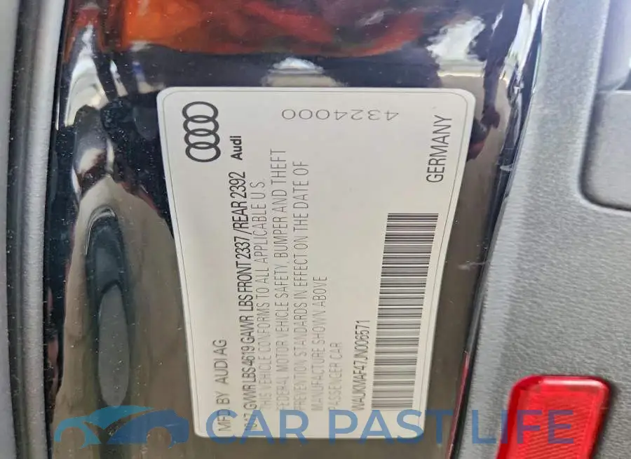 WAUKMAF47JN006571# 12