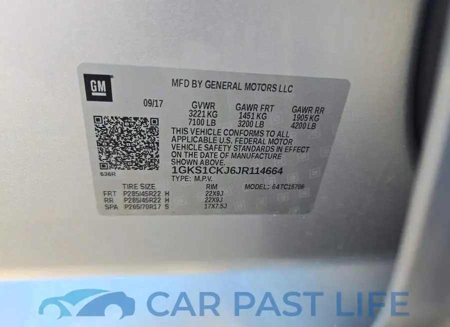 1GKS1CKJ6JR114664# 13