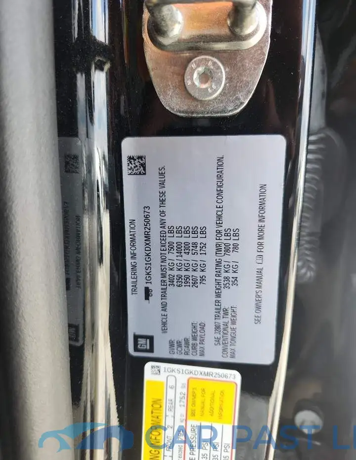 1GKS1GKDXMR250673# 13