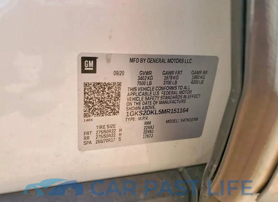 1GKS2DKL5MR151164# 13