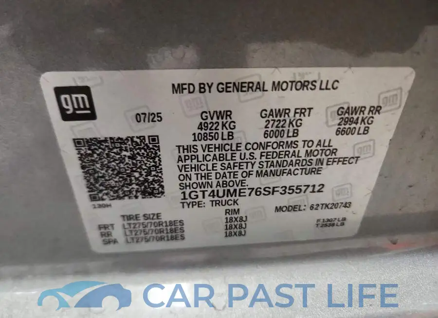 1GT4UME76SF355712# 12