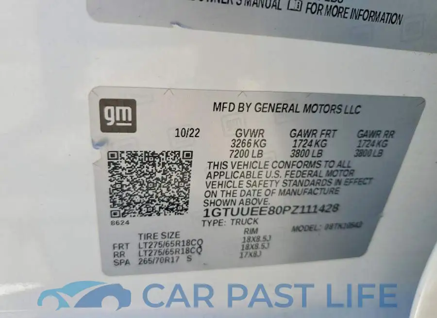 1GTUUEE80PZ111428# 13