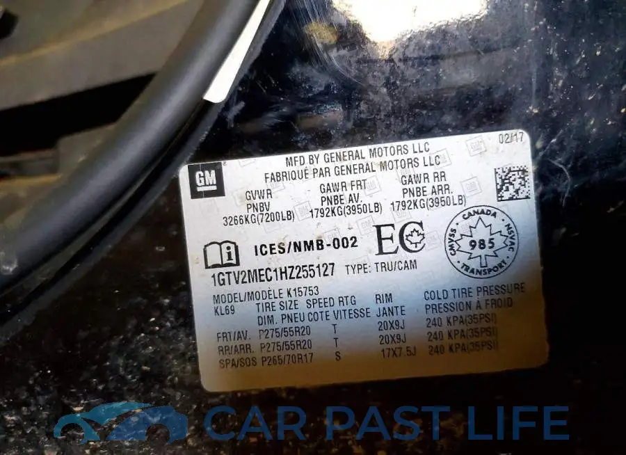 1GTV2MEC1HZ255127# 12