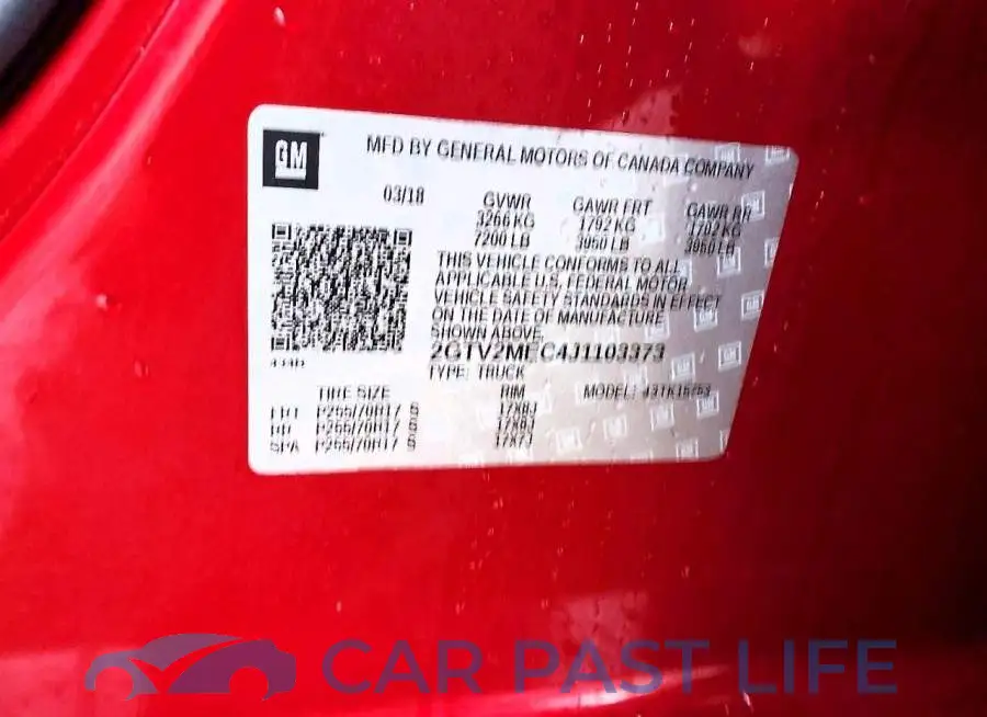 2GTV2MEC4J1103373# 12
