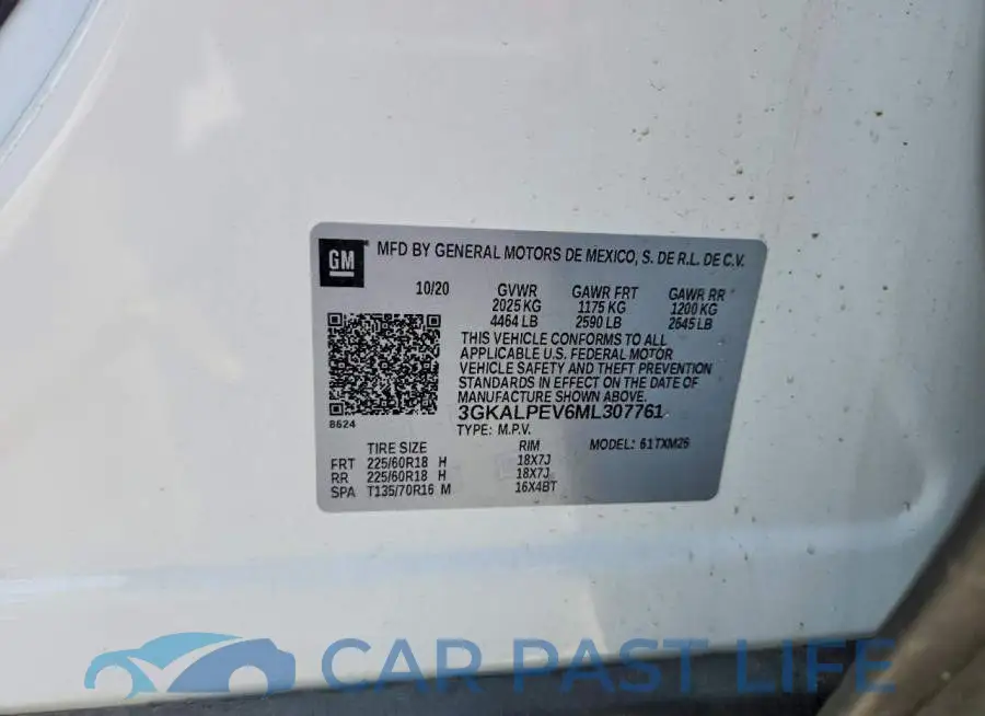 3GKALPEV6ML307761# 13