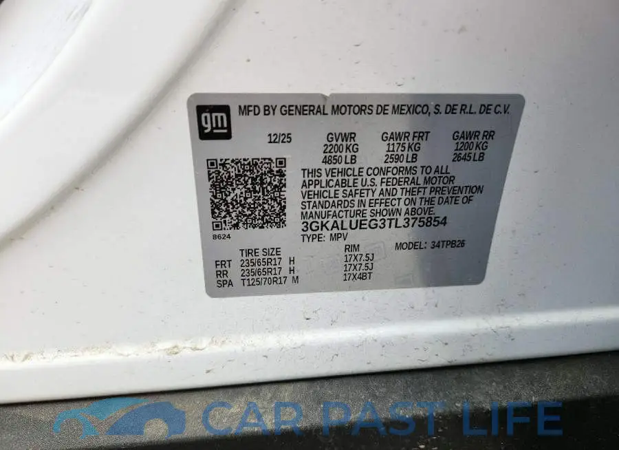 3GKALUEG3TL375854# 12