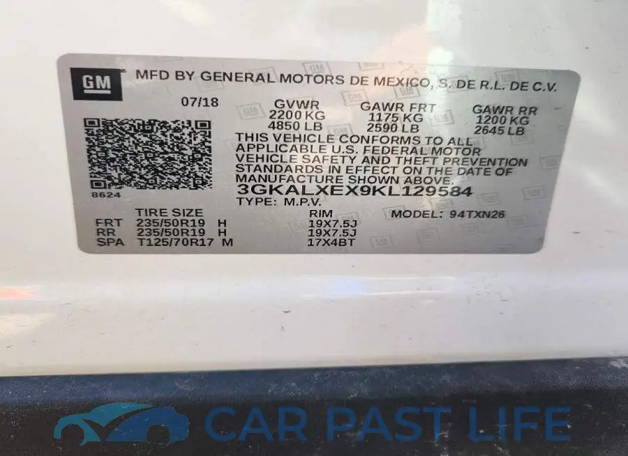 3GKALXEX9KL129584# 13