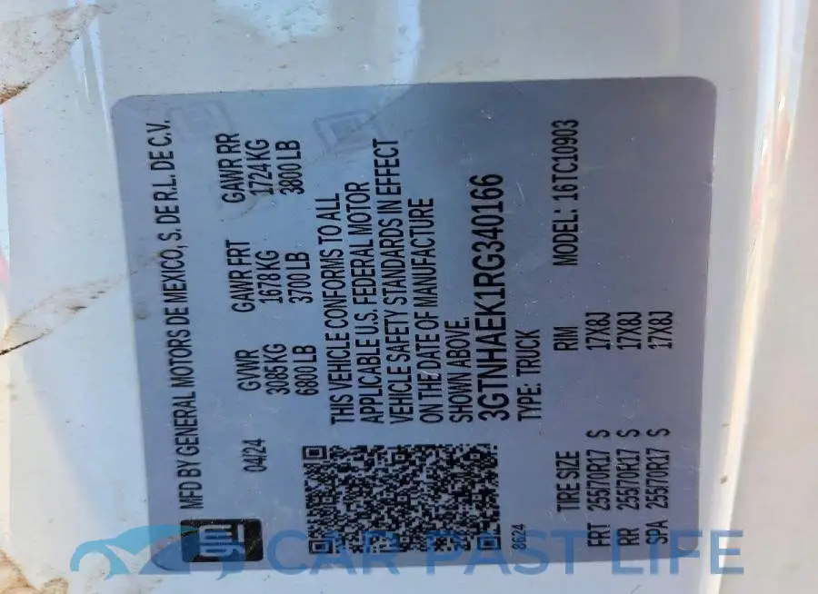 3GTNHAEK1RG340166# 12